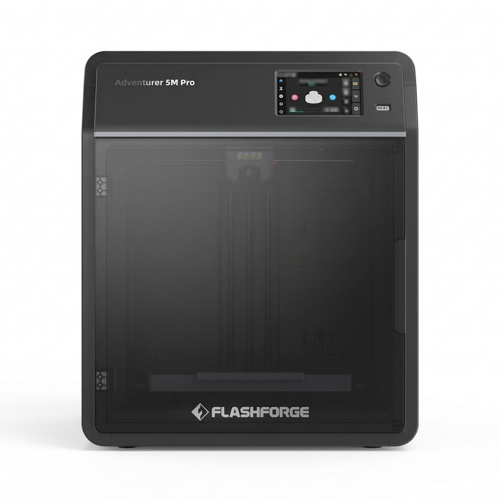 Vault Pro enclosed 3D printer with touchscreen and tinted glass door, front view on a white background