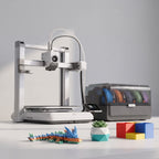 Creator X4 Color 3D printer with multicolor 3D-printed toy, planter and desk organizer